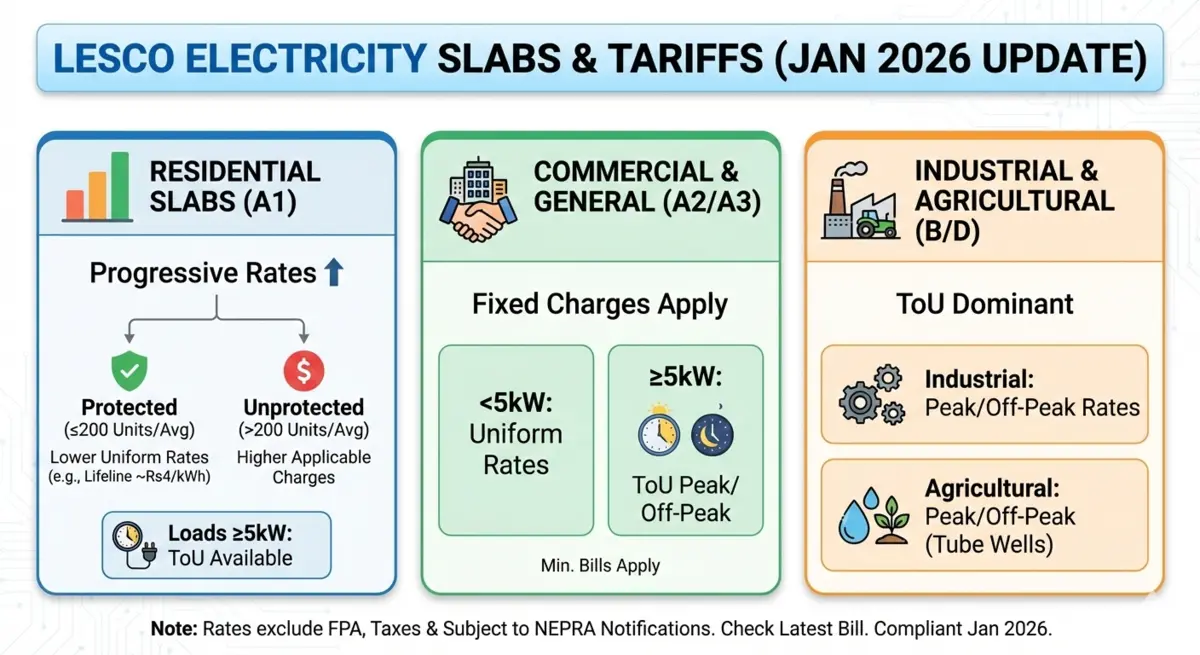 LESCO Electricity Slabs